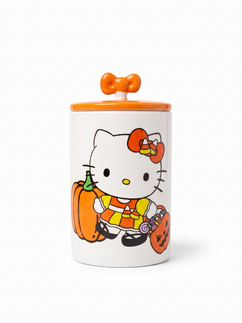 Hello Kitty Halloween Pumpkin Candy Storage Kitchen Canister Jar